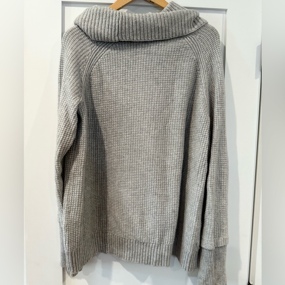 Market & Spruce Gray Cowl Neck Sweater - Picture 3 of 3